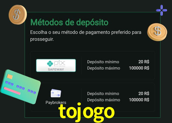 O cassino tojogo oferece uma grande variedade de métodos de pagamento